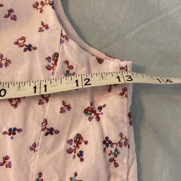 Gap Kids Sleeveless Pink Ditsy Peasant Floral Button Front Dress Size 8 - Picture 5 of 8